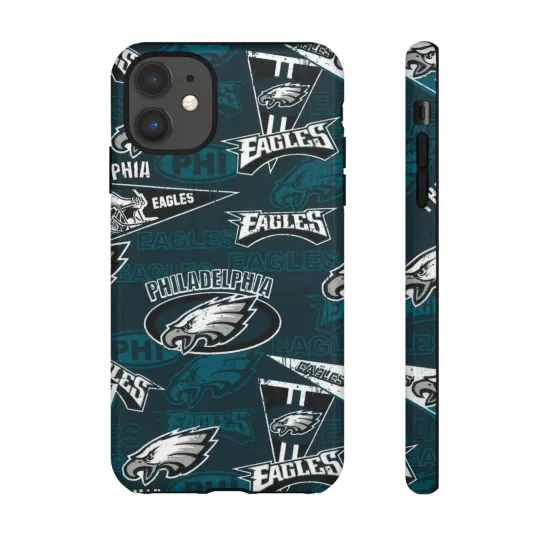 Discover Philadelphia Eagles Apple iPhone, Samsung Galaxy, and Google Pixel Phone Cases