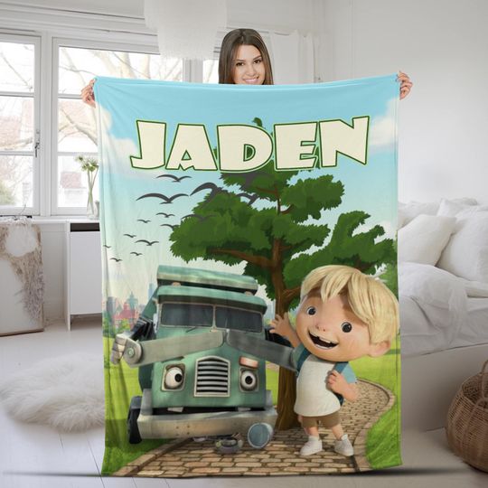 Discover Personalized Trash Truck Blanket,Trash Truck Birthday Gifts,Trash Truck Blanket,Christmas Gift, Birthday Gifts for Kids Blanket G5OP33