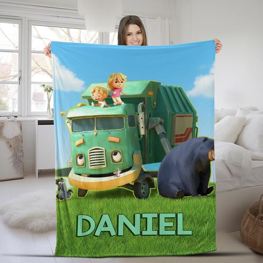 Discover Personalized Trash Truck Blanket,Trash Truck Birthday Gifts,Trash Truck Blanket,Christmas Gift, Birthday Gifts for Kids Blanket G5OP31