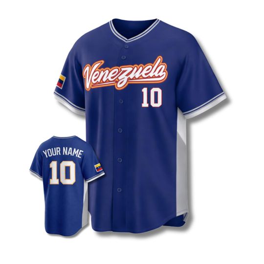 Discover Venezuela Baseball Jersey Custom Name Number Unisex Fan Shirt