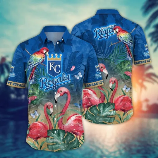 Discover Kansas City Baseball Team Royalss Hawaiian Button Down Shirt Unisex Adults S-5XL