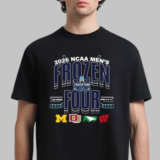 Discover 2026 NCAA Frozen Four Las Vegas Teams Matchup Logo T-Shirt