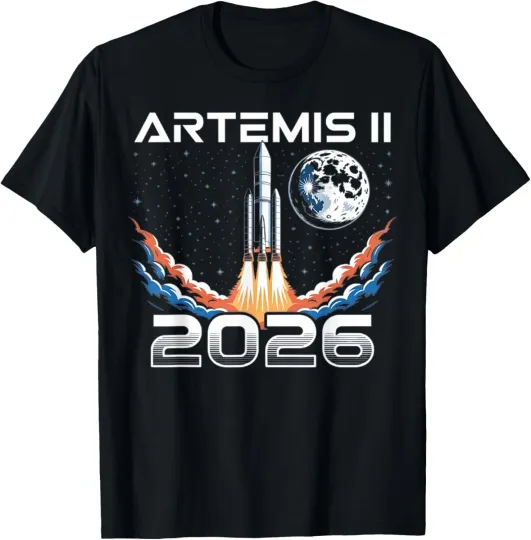 Discover Artemis II Launch Back to The Moon 2026 Space Unisex T-Shirt