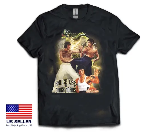 Discover Chuck Norris Bruce Lee Tribute Unisex 1940-2026 T-Shirt, FAST SHIP