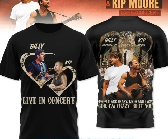Discover Billy Currington And Kip Moore Live in Concert 3D T-Shirt For Fan