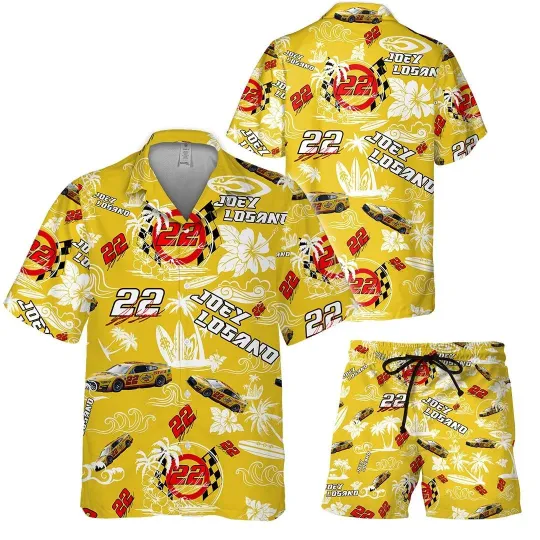 Discover Joey Logano Nascar Racing Hawaiian Shirt and Short