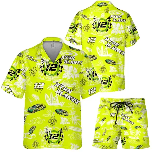 Discover Ryan Blaney Nascar Racing Hawaiian Shirt and Short