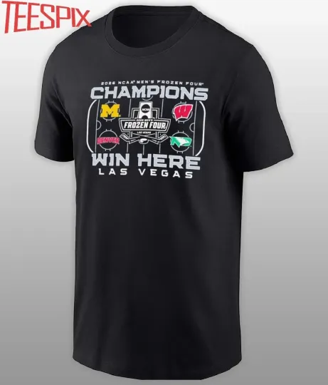 Discover Men’s Fro.zen Four 2026 Las Vegas 4 Teams Shirt