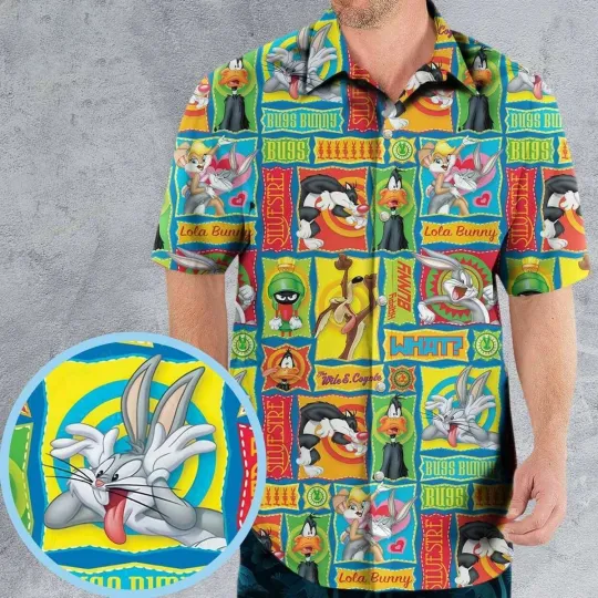 Discover Looney Tunes Cartoon Characters Aloha Summer Hawaiian Shirt