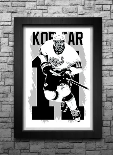 Discover ANZE KOPITAR art print/poster LOS ANGELES KINGS FREE S&H! JERSEY B2G2