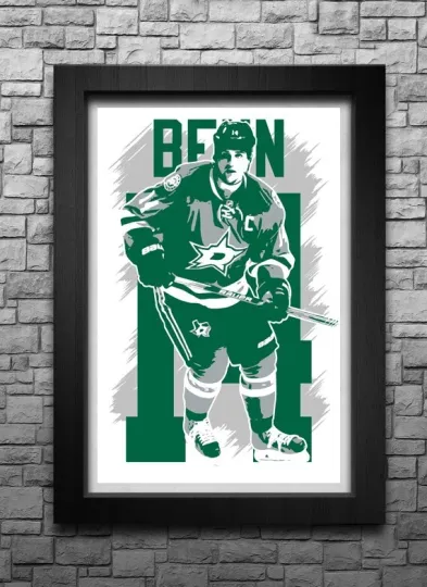 Discover JAMIE BENN art print/poster DALLAS STARS FREE S&H! JERSEY B2G2