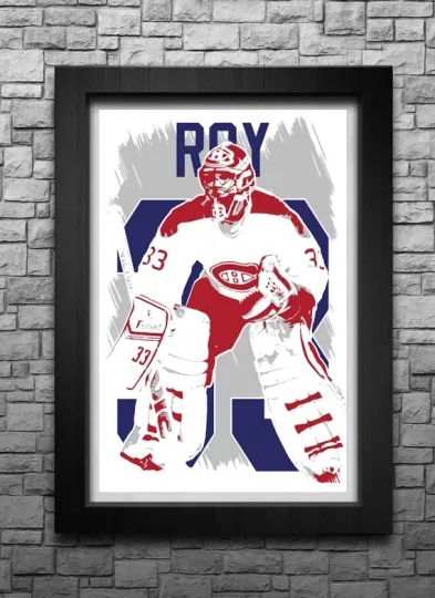 Discover PATRICK ROY art print/poster MONTREAL CANADIENS FREE S&H! JERSEY B2G2