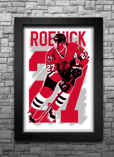 Discover JEREMY ROENICK art print/poster CHICAGO BLACKHAWKS FREE S&H! JERSEY B2G2