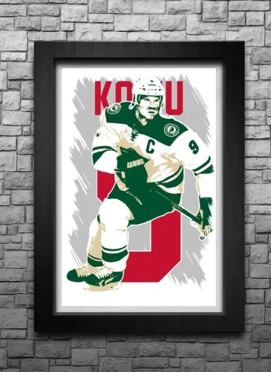Discover MIKKO KOIVU art print/poster MINNESOTA WILD FREE S&H! JERSEY B2G2