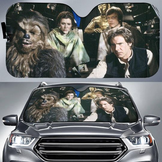 Discover Chewbacca Car Sun Shade, Star Wars Car Windshield, Star Wars Car Sunshade, Sun Visor Car