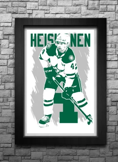Discover MIRO HEISKANEN art print/poster DALLAS STARS FREE S&H! JERSEY B2G2
