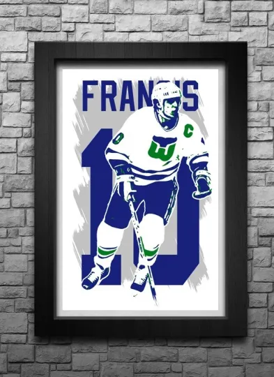 Discover RON FRANCIS art print/poster HARTFORD WHALERS FREE S&H! JERSEY B2G2