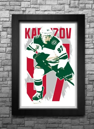 Discover KIRILL KAPRIZOV art print/poster MINNESOTA WILD FREE S&H! JERSEY B2G2