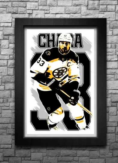Discover ZDENO CHARA art print/poster BOSTON BRUINS FREE S&H! JERSEY B2G2