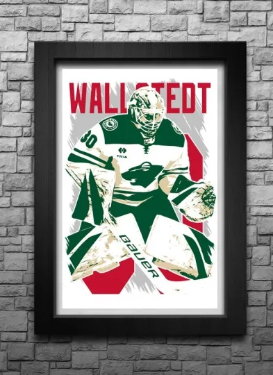 Discover JESPER WALLSTEDT art print/poster MINNESOTA WILD FREE S&H! JERSEY B2G2