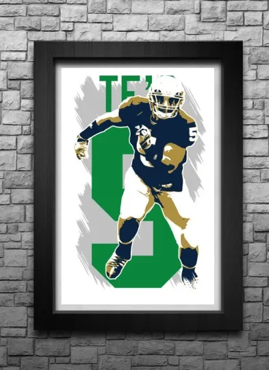 MANTI TE'O art print/poster ND FIGHTING IRISH FREE S&H! JERSEY B2G2