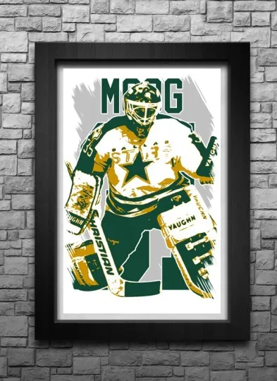 Discover ANDY MOOG art print/poster DALLAS STARS FREE S&H! JERSEY B2G2