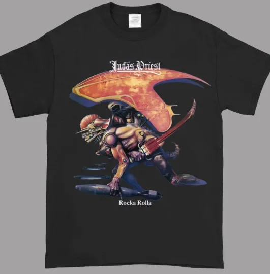 Discover Judas Priest Rocka Rolla Black T-Shirt