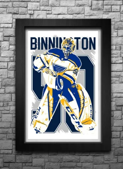 Discover JORDAN BINNINGTON art print/poster ST. LOUIS BLUES FREE S&H! JERSEY B2G2