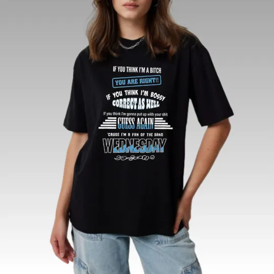 Discover Wednesday Merch Bleeds Tour 2026 Fan Slogan Unisex T-Shirt, Fan Gift Idea