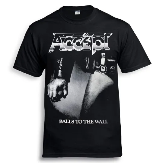 Discover Accept - Balls To The Wall  Black T-Shirt Judas Priest