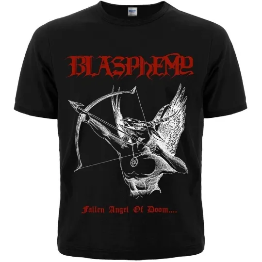 Discover Blasphemy Fallen Angel of Dooom Black T-Shirt Bathory