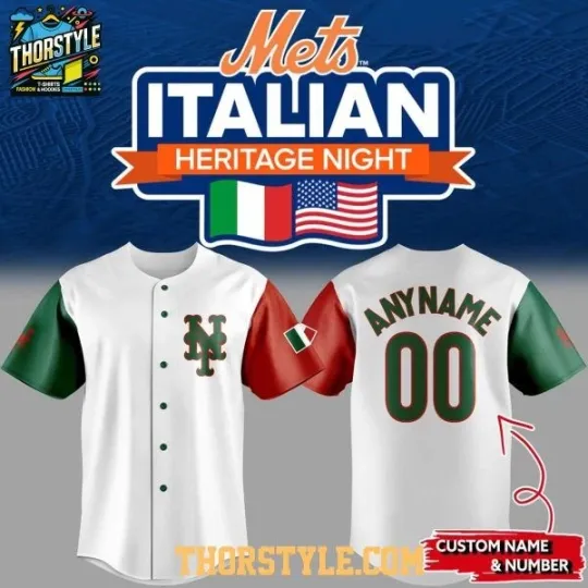 Discover Mets 2026 Italian Heritage Night Personalized Baseball Jersey
