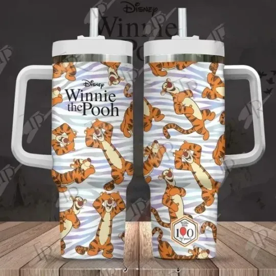 Discover Tigger 100 Years Patterned Insulated Travel Tumbler