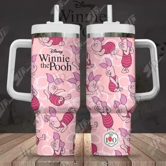 Discover Piglet 100th Anniversary Pink Handled Tumbler