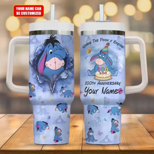 Discover Personalized  Eeyore 100th Anniversary 40oz  Tumbler