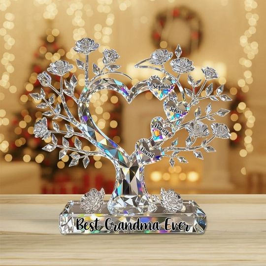 Discover Best Gift For Mom, Grandma - Personalized Mother Custom Shaped Acrylic Plaque