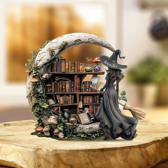 Discover Beautiful Witch - Personalized Witch Custom Shaped Acrylic Plaque