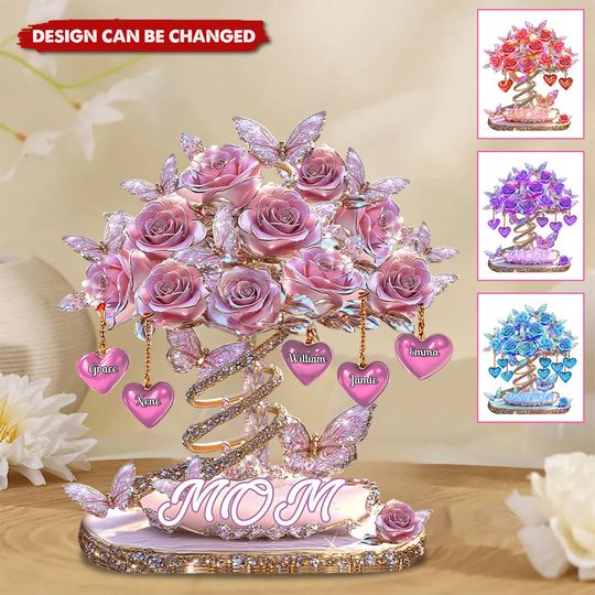 Discover Best Mom Ever - Personalized Mother Custom Shaped Acrylic Plaque