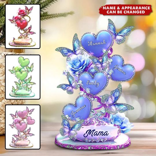 Discover My Sweethearts - Personalized Custom Shaped Acrylic Plaque, Gift For Mom, Grandma