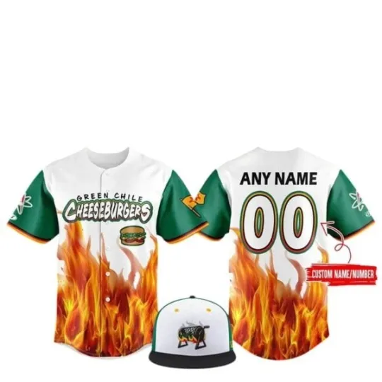 Discover 2026 Albuquerque Isotopes Green Chile Cheeseburgers Jersey