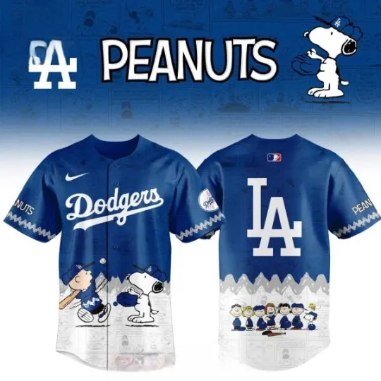 Discover Dodgers x Peanuts 2026 Blue Jersey