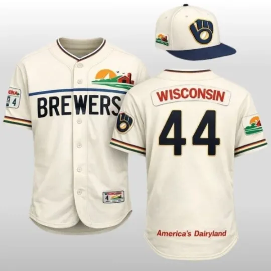Discover ( No cap) Brewerss Wisconsin America’s Dairyland Jersey 2026