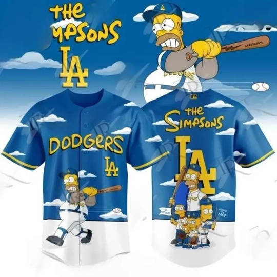 Discover Dodgerss The Simpsons Home for MVP Baseball Jersey