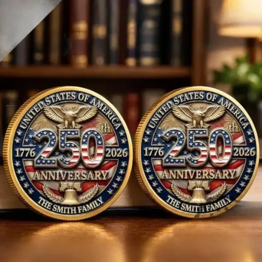 Discover Personalized America 250Th Anniversary Family Celebration Commemorative Coin