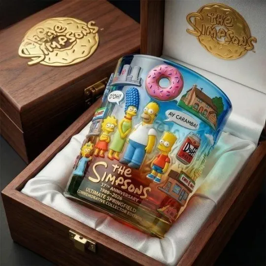 Discover The Simpsons Ultimate Springfield 37Th Anniversary Commemorative Whiskey Glass