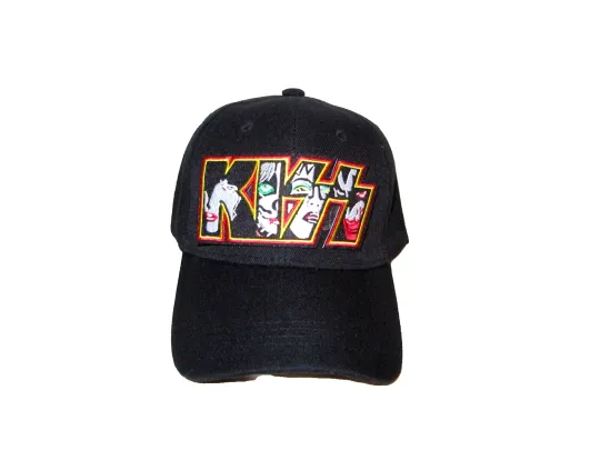 Discover KISS Music Band Logo Patch Baseball Cap Black
