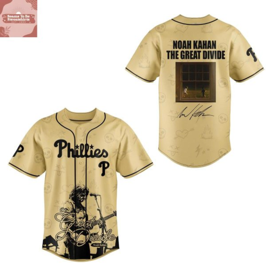Philadelphia Phillies x Noah Kahan The Great Divide Tour 2026 Baseball Jersey