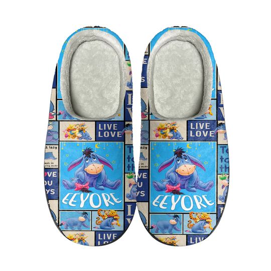 Winnie The Pooh Eeyore Disney Indoor Slippers, Cartoon Slippers