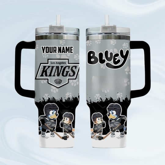 Discover Personalized BlueyDad Los Angeles Kings Nhl Hockey 40Oz Tumbler