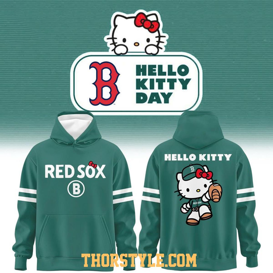 Boston Red Sox x Hello Kitty 2026 Night Classic Green Hoodie